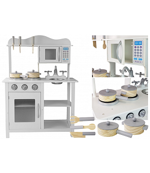 Cocinita de Madera Bella con Accesorios Blancos - LE7686